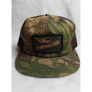 Vintage Dekalb Large Patch Camouflage Mesh Farm Hat snap back K products USA